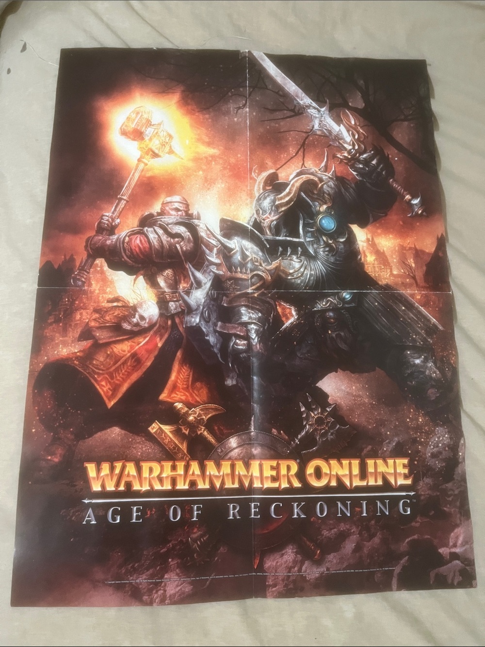 Warhammer Age of Reckoning 2008 Poster (Fold-up) Last one 19.25x26